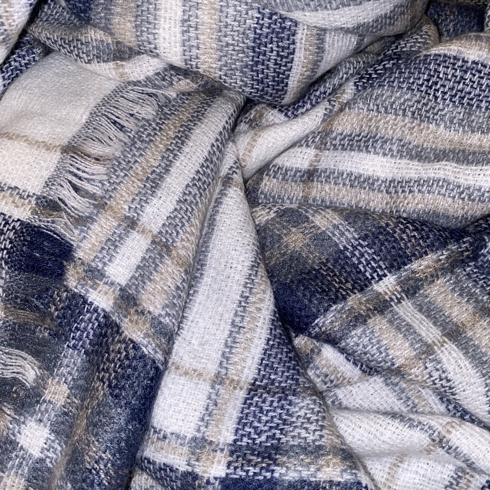 Large Plaid Blanket Scarf